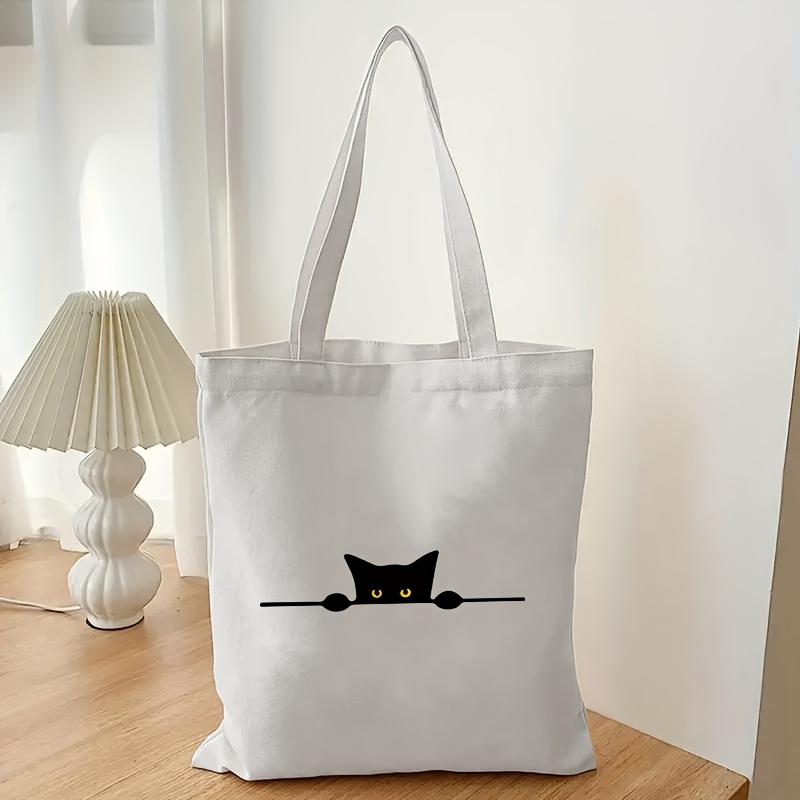 Canvas Backpack Casual - Модная холщовая сумка-тоут с линейным принтом