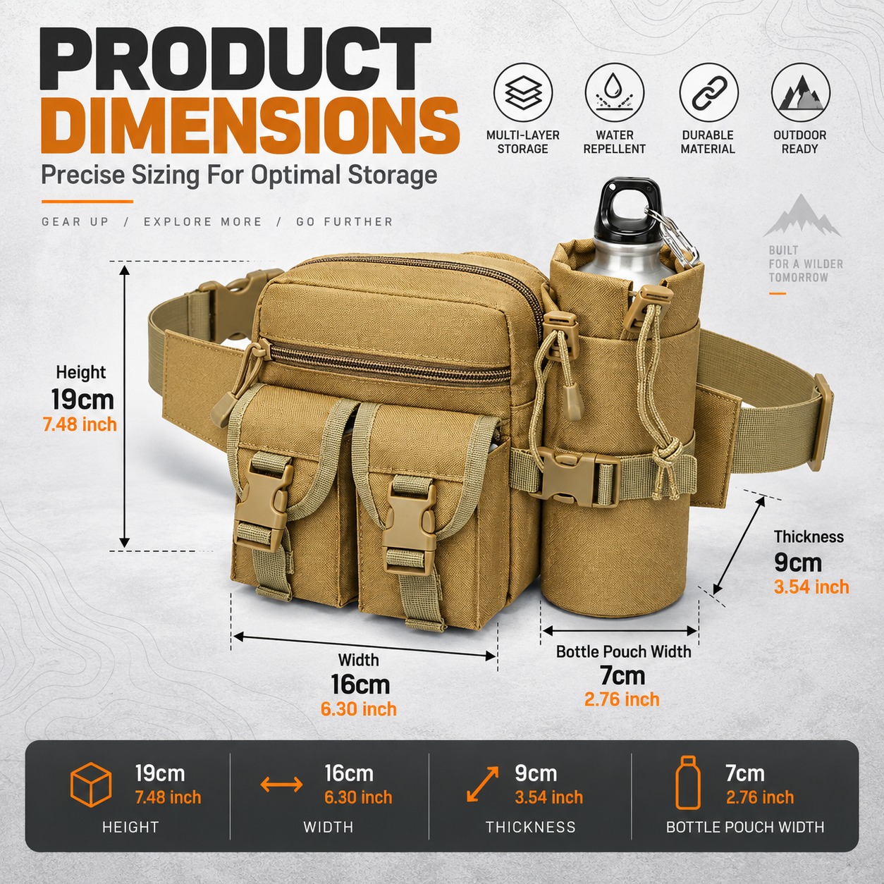 Многофункциональная тактическа – обзор и цена Hiking Backpack Waterproof
